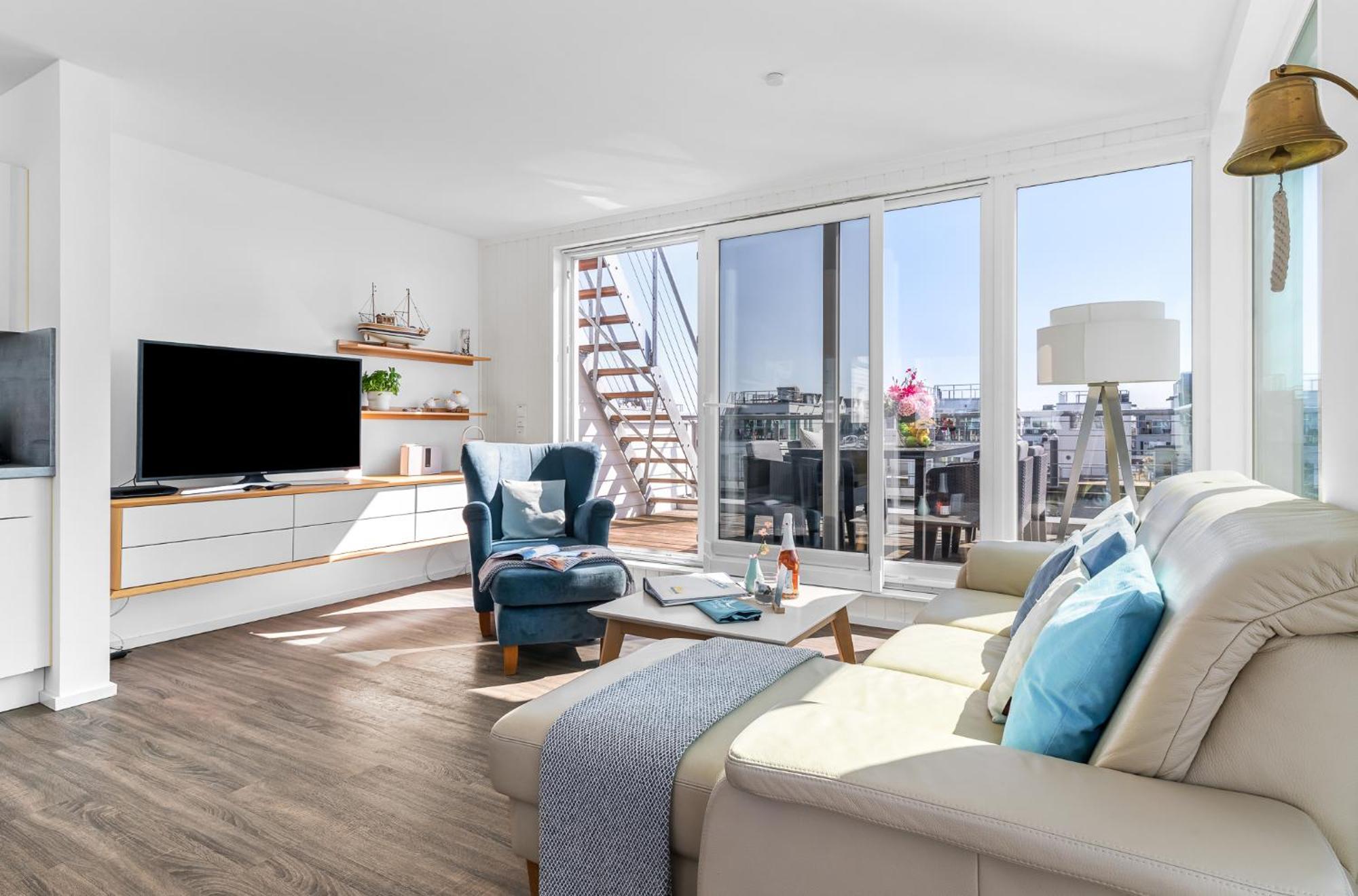 Triton: Meerblick, Sauna, Dachterrasse Olpenitz Extérieur photo